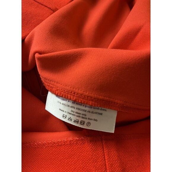 MM Lafleur Crosby Skirt Tangerine Textured Ponte Knit Stretch 4 1486 - Picture 6 of 6